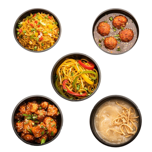 Chinese Combo (Soup,Honey Potato chilli,Dry Manchurian, Rice/Noodels)